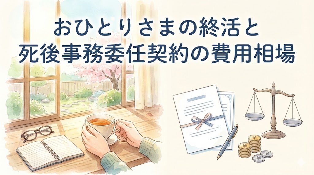 おひとりさまの終活と死後事務委任契約の費用相場