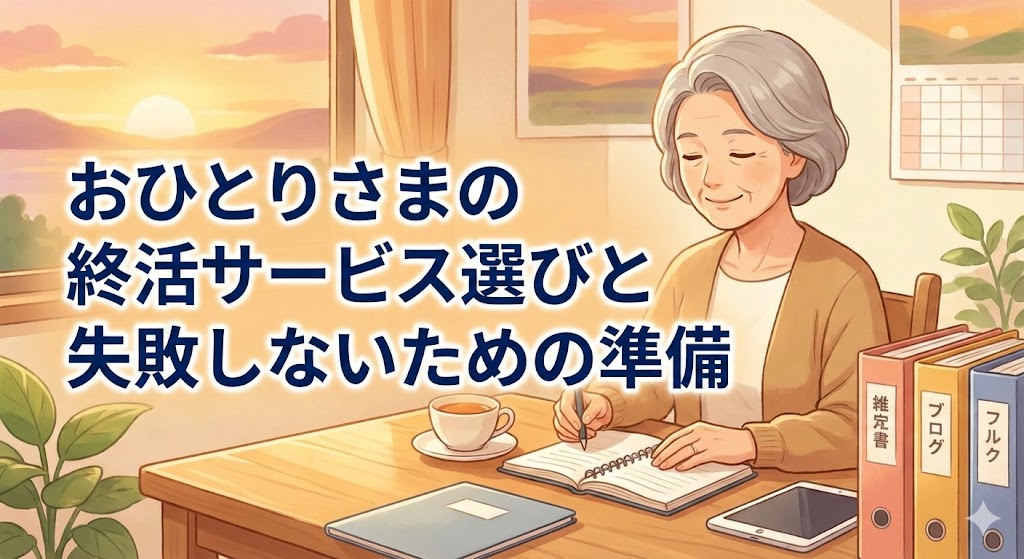 おひとりさまの終活サービス選びと失敗しないための準備