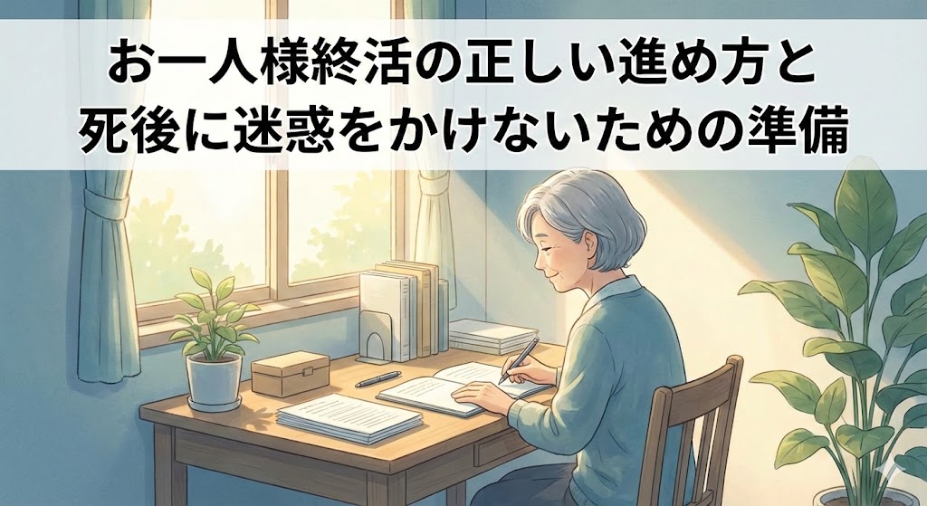 お一人様終活の正しい進め方と死後に迷惑をかけないための準備