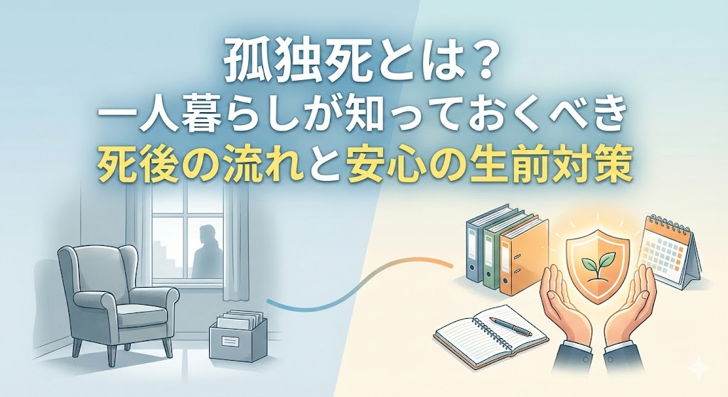 孤独死とは？一人暮らしが知っておくべき死後の流れと安心の生前対策