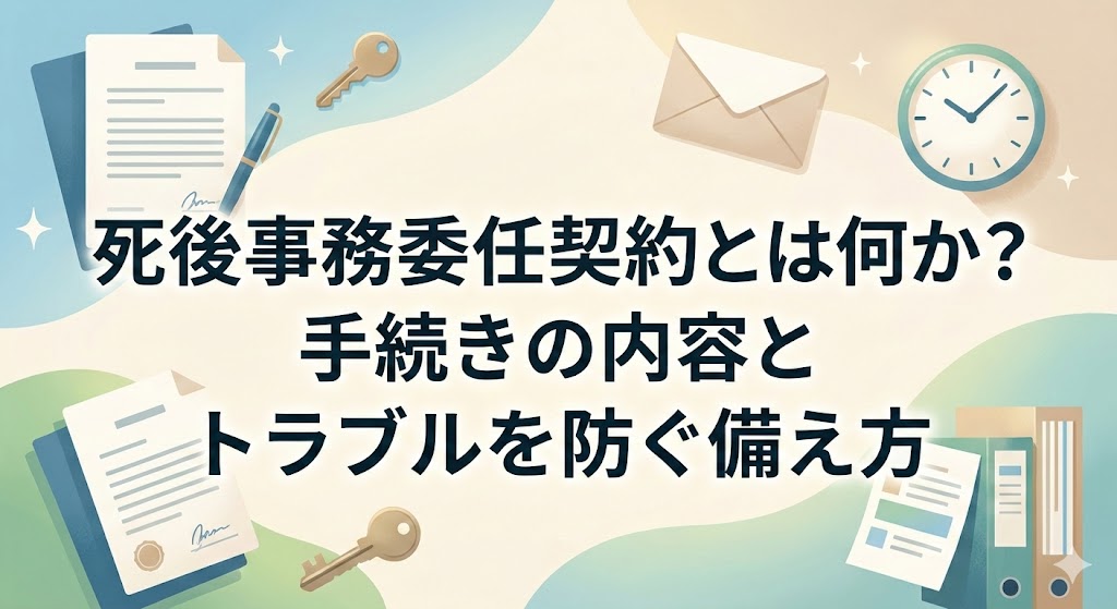 死後事務委任契約とは何か？手続きの内容とトラブルを防ぐ備え方