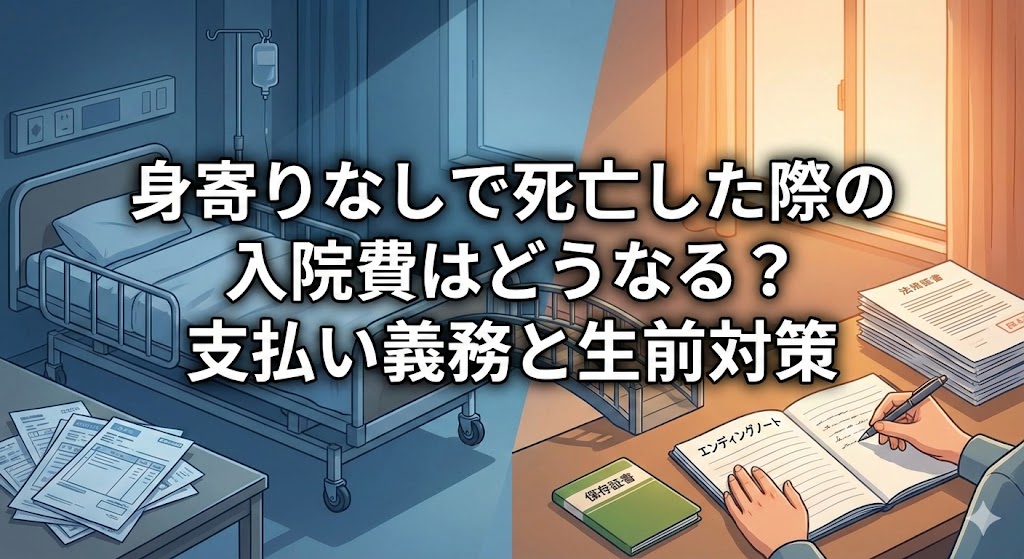 身寄りなしで死亡した際の入院費はどうなる？支払い義務と生前対策