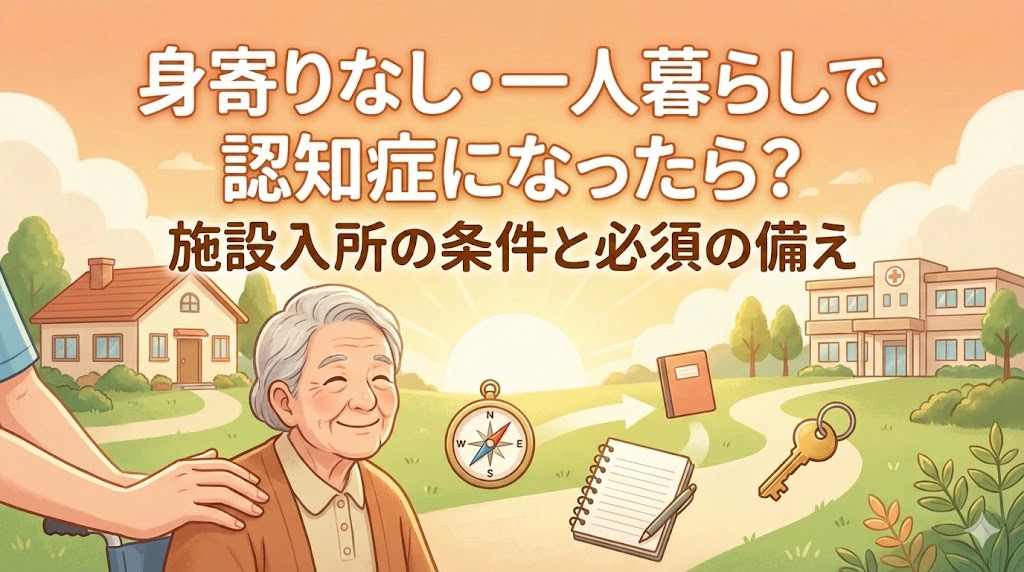 身寄りなし・一人暮らしで認知症になったら？施設入所の条件と必須の備え
