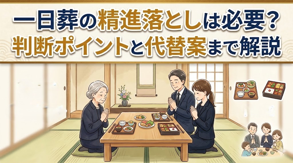 一日葬の精進落としは必要？判断ポイントと代替案まで解説
