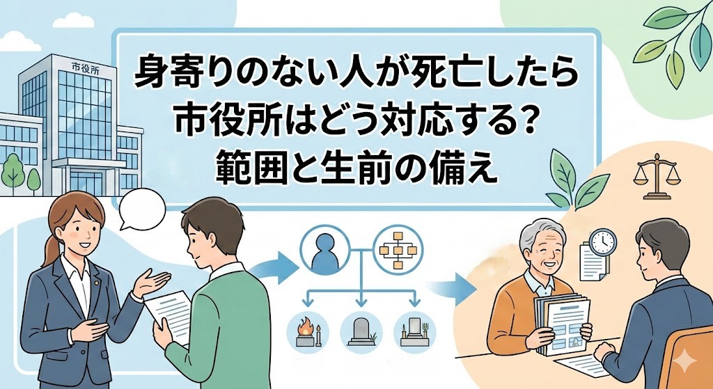 身寄りのない人が死亡したら市役所はどう対応する？範囲と生前の備え