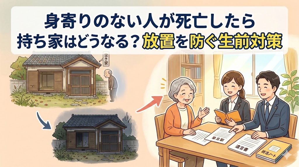 身寄りのない人が死亡したら持ち家はどうなる？放置を防ぐ生前対策